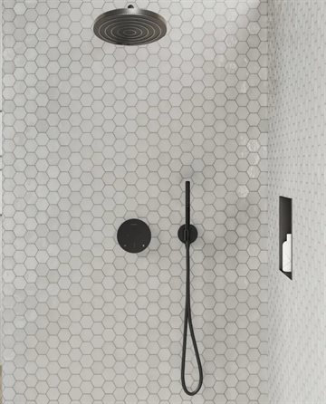 hansgrohe Ecostat Comfort S brusesystem til indbygning komplet - Mat sort